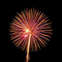 An awe-inspiring image featuring a single firework explosion that vividly represents the concept of exponential growth