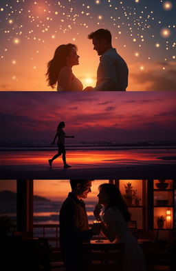 A romantic love story depicted through a series of beautiful, intimate scenes