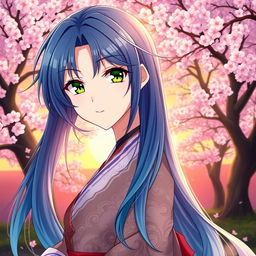 An aloof anime girl with striking features, blending the beauty of Tomoe from Kamisama Kiss and Gin from Hataru Bi no Morie