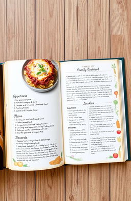 A beautifully designed family cookbook covering a variety of cherished recipes