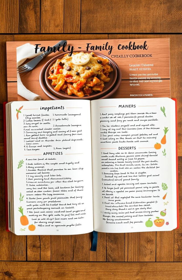 A beautifully designed family cookbook covering a variety of cherished recipes