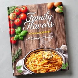 A stunning cookbook cover that captures the essence of family cooking