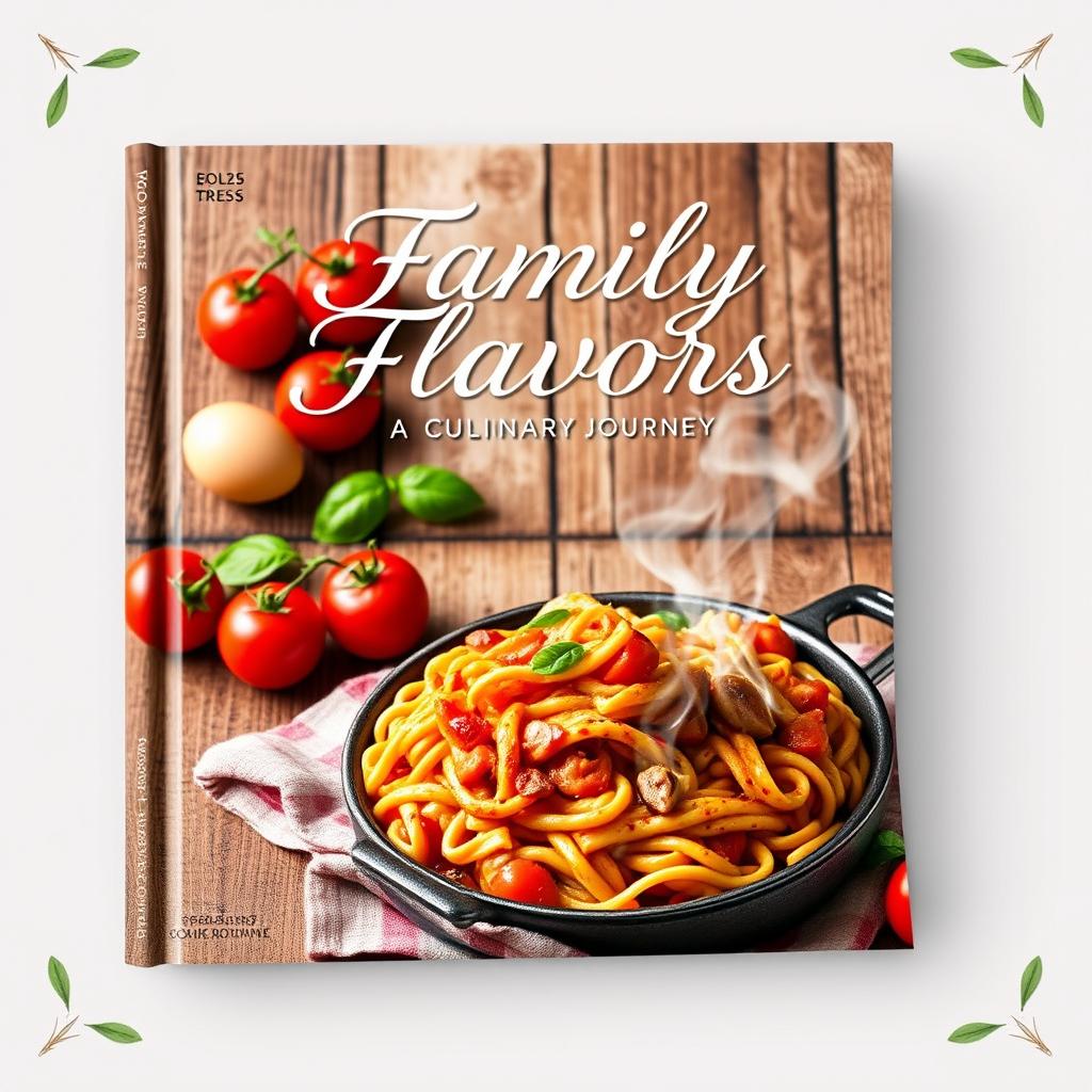 A stunning cookbook cover that captures the essence of family cooking