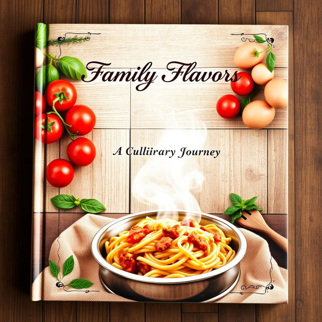 A stunning cookbook cover that captures the essence of family cooking