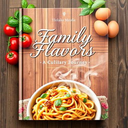A stunning cookbook cover that captures the essence of family cooking