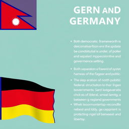 The report explores the similarities between Nepal and Germany, focusing on their political frameworks and governance systems