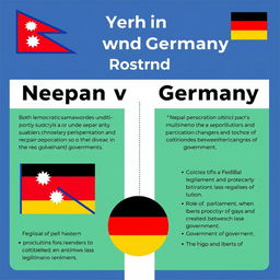 The report explores the similarities between Nepal and Germany, focusing on their political frameworks and governance systems