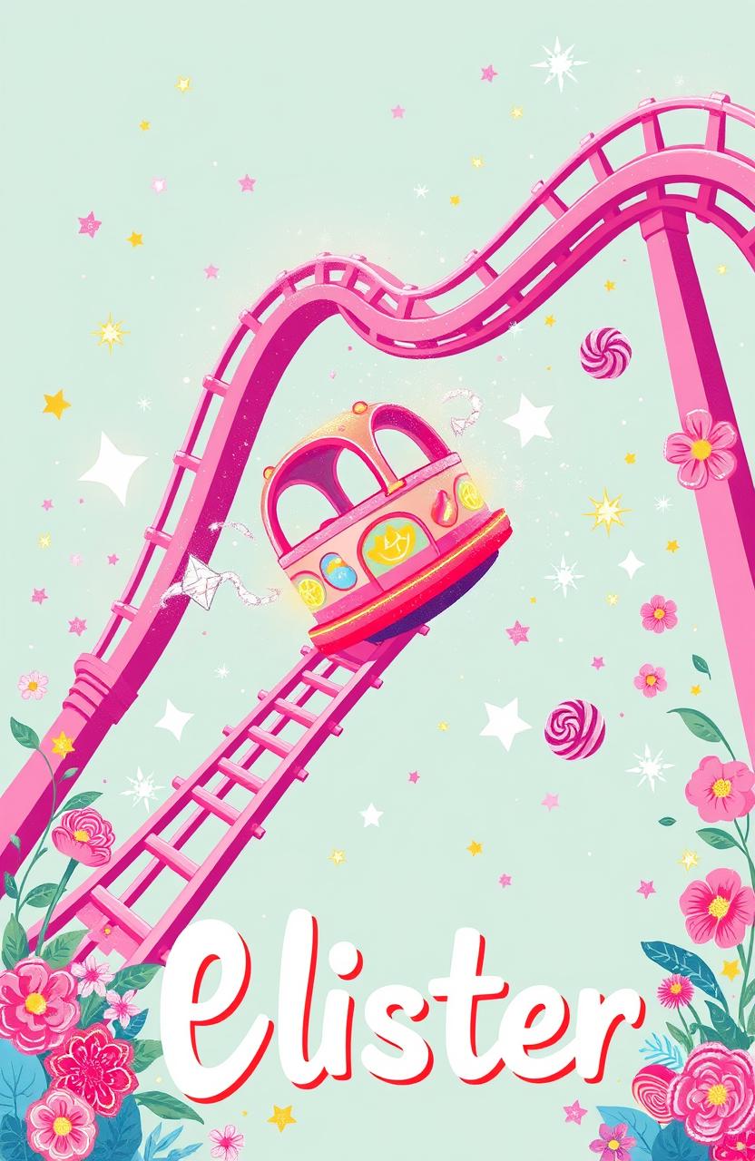 An illustration featuring a bright, feminine color palette with neon hues