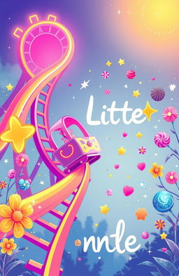 An illustration featuring a bright, feminine color palette with neon hues