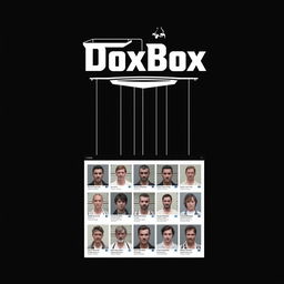 A mockup of a sleek and engaging imageboard website called 'DoxBox'