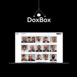 A mockup of a sleek and engaging imageboard website called 'DoxBox'