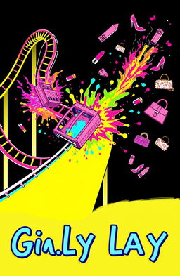 An illustration featuring bright, feminine neon colors, created in a sharpie drawing style