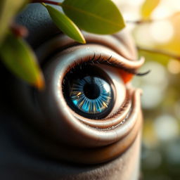 A close-up view of a Shiva Eye, showcasing its unique spiral shape and iridescent colors