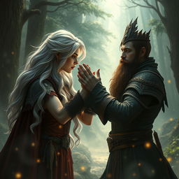 Set in an enchanting mythical world, a dark love story unfolds between a captivating silver-haired female sorcerer and a powerful sorcerer, both initially enemies whose relationship takes a passionate turn towards forbidden love