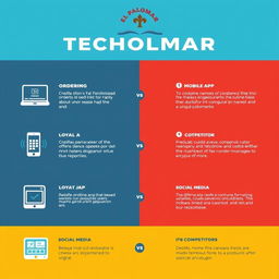 An informative graphic that visually compares the restaurant 'El Palomar' with its competitors in terms of technology