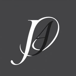 A sleek and modern logo design featuring the intertwined letters 'J' and 'A'