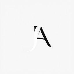 A sleek and modern logo design featuring the intertwined letters 'J' and 'A'