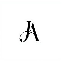 A sleek and modern logo design featuring the intertwined letters 'J' and 'A'