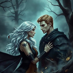 In a captivating mythical world shrouded in intrigue and dark magic, a thrilling tale of dark love and carnal desire unfolds between a fierce silver-haired female sorcerer and her formidable enemy-turned-lover