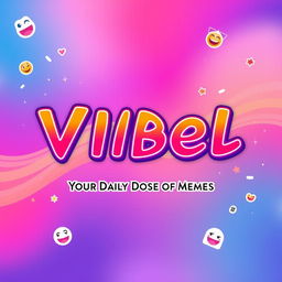 A vibrant YouTube banner titled 'Viral Vibes' displayed prominently in a bold, futuristic, and playful font