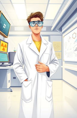 A professional and educational illustration about radiation protection