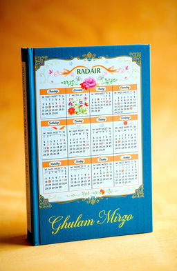 A visually striking book cover featuring a beautifully designed calendar, where each month showcases vibrant illustrations representing the seasons