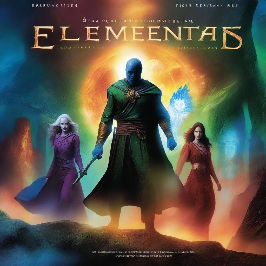 A high-resolution, digital art movie poster named 'The Elementals'