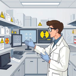 An informative illustration focused on radiation protection