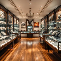 A beautifully designed showroom showcasing a stunning variety of artificial jewelry, including intricately crafted necklaces, earrings, bracelets, and rings