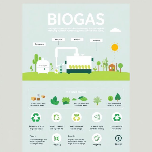 A simple and informative poster about biogas