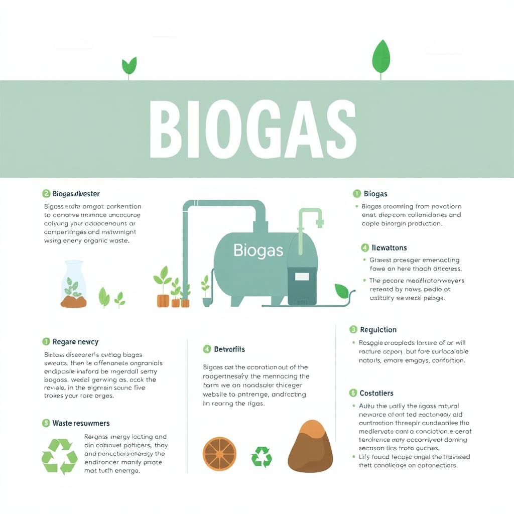 A simple and informative poster about biogas