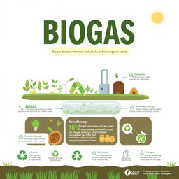 A simple and informative poster about biogas