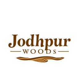 A creative and eye-catching logo design for 'Jodhpur Woods', a brand specializing in wood handicrafts