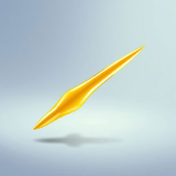 A detailed and vibrant illustration of a yellow prong, elegantly designed with a glossy finish that highlights its sharp, pointed edges