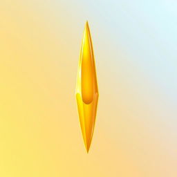 A detailed and vibrant illustration of a yellow prong, elegantly designed with a glossy finish that highlights its sharp, pointed edges