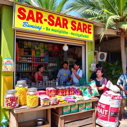 A colorful and inviting sari-sari store, a small neighborhood convenience store in the Philippines