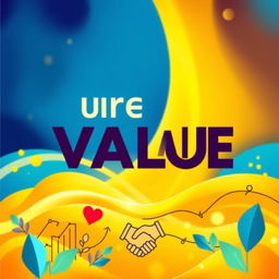 A visually striking poster that embodies the concept of pure value, featuring bold and dynamic typography that spells out 'Pure Value' at the center