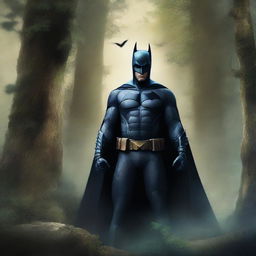 An image of the highest quality, featuring Batman in a fantasy setting