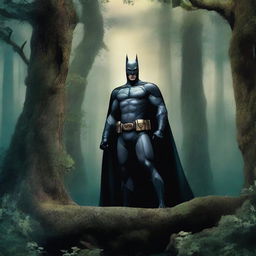 An image of the highest quality, featuring Batman in a fantasy setting