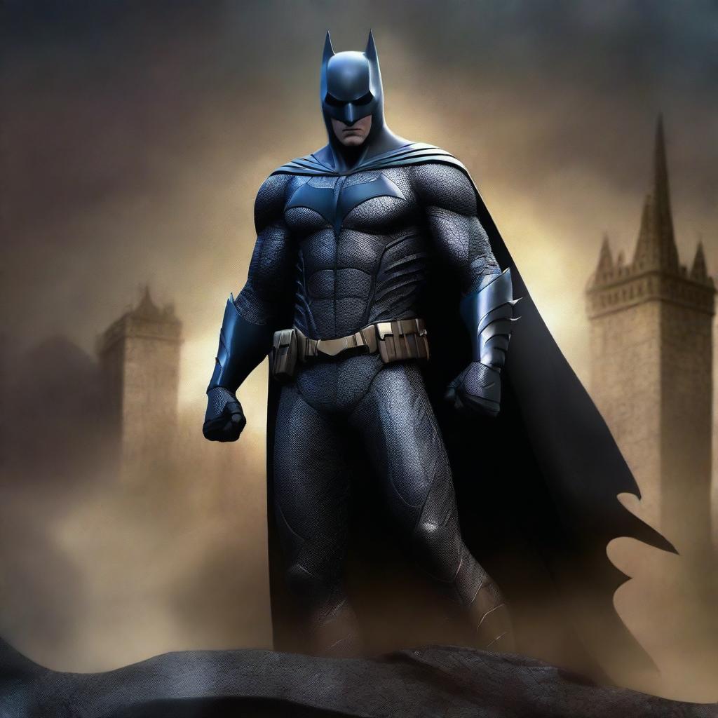 A high-quality digital art piece showcasing Batman as a fantasy character