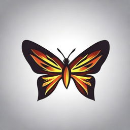 A high-quality, cinematic logo featuring a butterfly composed of flames, rendered in a fantastical style.