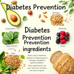 A visually appealing poster about Diabetes Prevention using Natural Ingredients