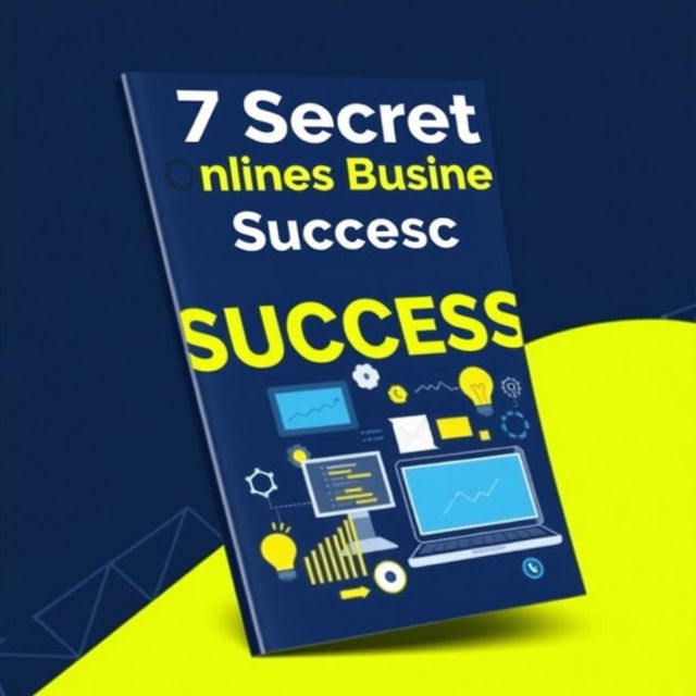 A modern and motivational eBook cover for the title '7 Secrets to Online Business Success'