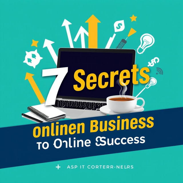 A modern and motivational eBook cover for the title '7 Secrets to Online Business Success'