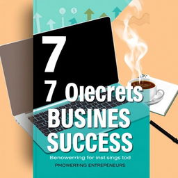 A modern and motivational eBook cover for the title '7 Secrets to Online Business Success'
