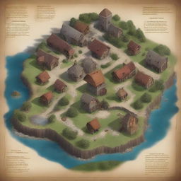 A high-quality digital art piece of a Dungeons & Dragons tabletop RPG map