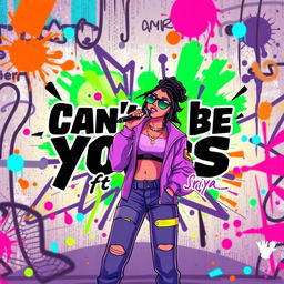 A vibrant and eye-catching rap song thumbnail featuring the title "Can't be yours ft