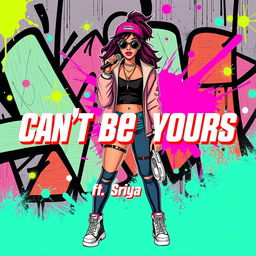A vibrant and eye-catching rap song thumbnail featuring the title "Can't be yours ft