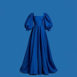 A beautiful dress featuring a square neckline, adorned with voluminous puffed sleeves