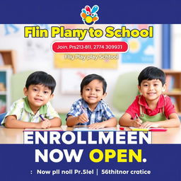 Join Fly Play School, where learning meets fun! Enrollments are now open for Pre-Primary to 5th Class